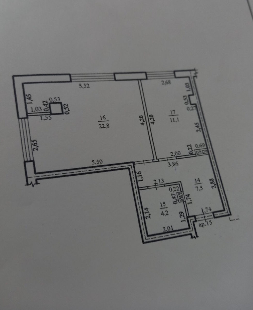 Apartament de vânzare, Chișinău, sec. Botanica, Bloc Nou, 1 odaie cu living, Estate Art Residence, 46 m2, et.4